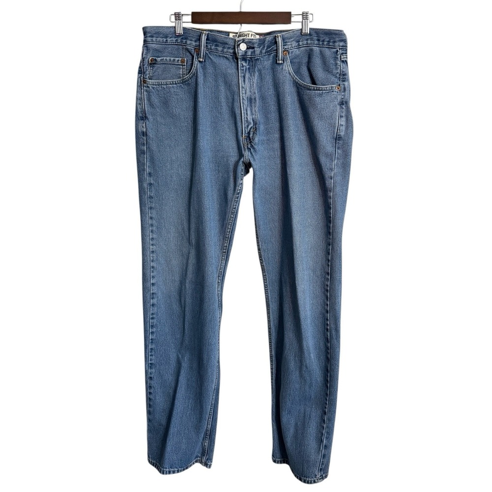 Levi's 505 jeans men's 38x34 classic preppy dark wash blue denim straight fit